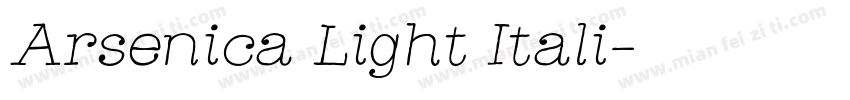 Arsenica Light Itali字体转换
